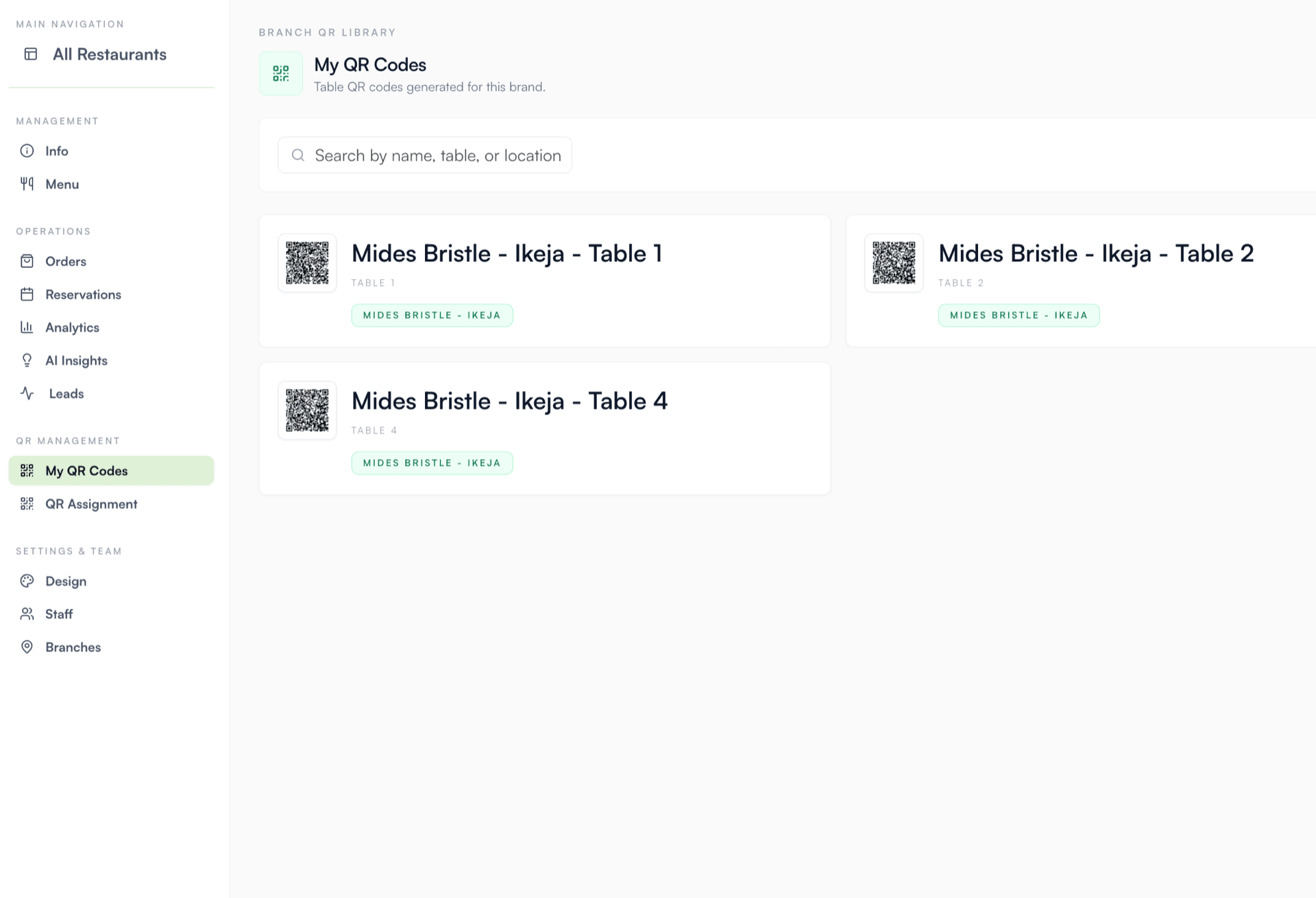 QR Screen Screenshot